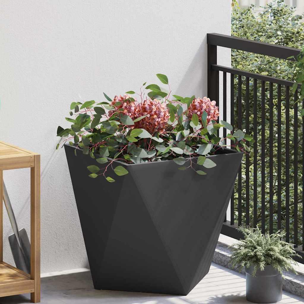 Plantekasse Sort 50 x 50 x 50 cm Stål billede