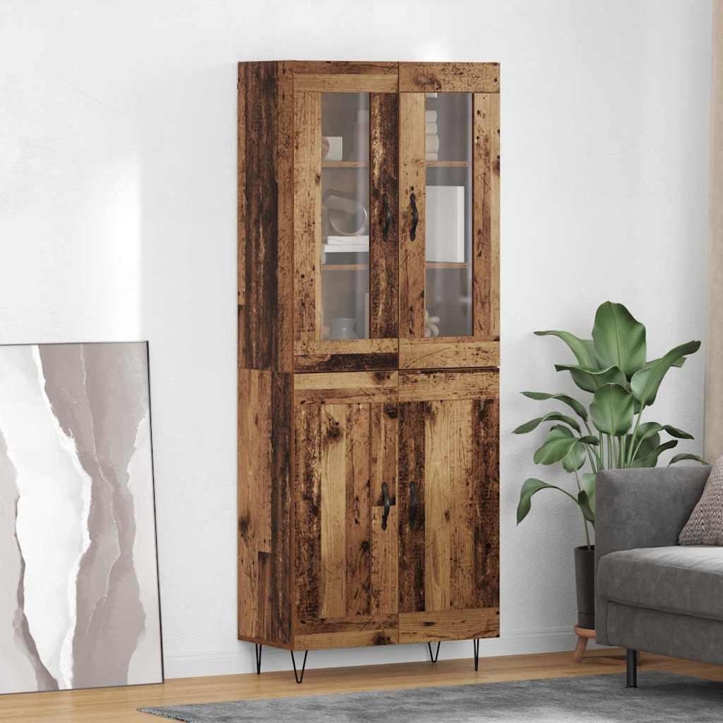 Highboard Gammelt træ 69,5 x 34 x 180 cm Konstrueret træ billede