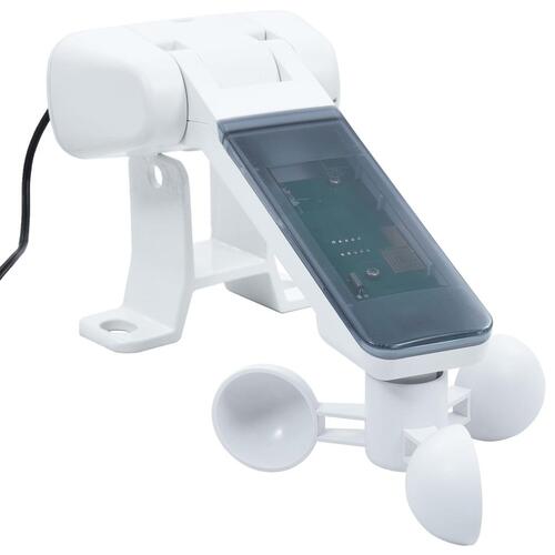 Markise m. LED + vindsensor 500x350 cm automatisk cremefarvet