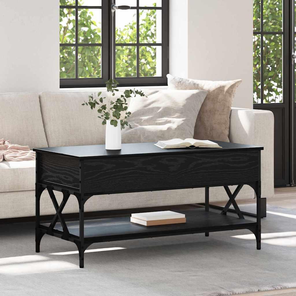 Sofabord Sort eg 100 x 50 x 50 cm Konstrueret træ billede
