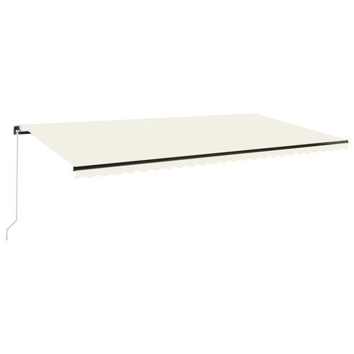 Markise 600x350 cm manuel betjening cremefarvet