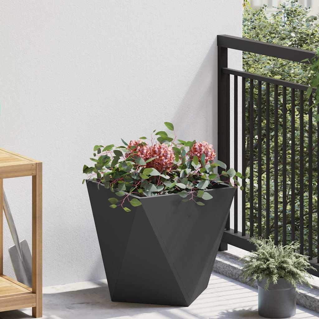 Plantekasse Sort 40 x 40 x 40 cm Stål billede
