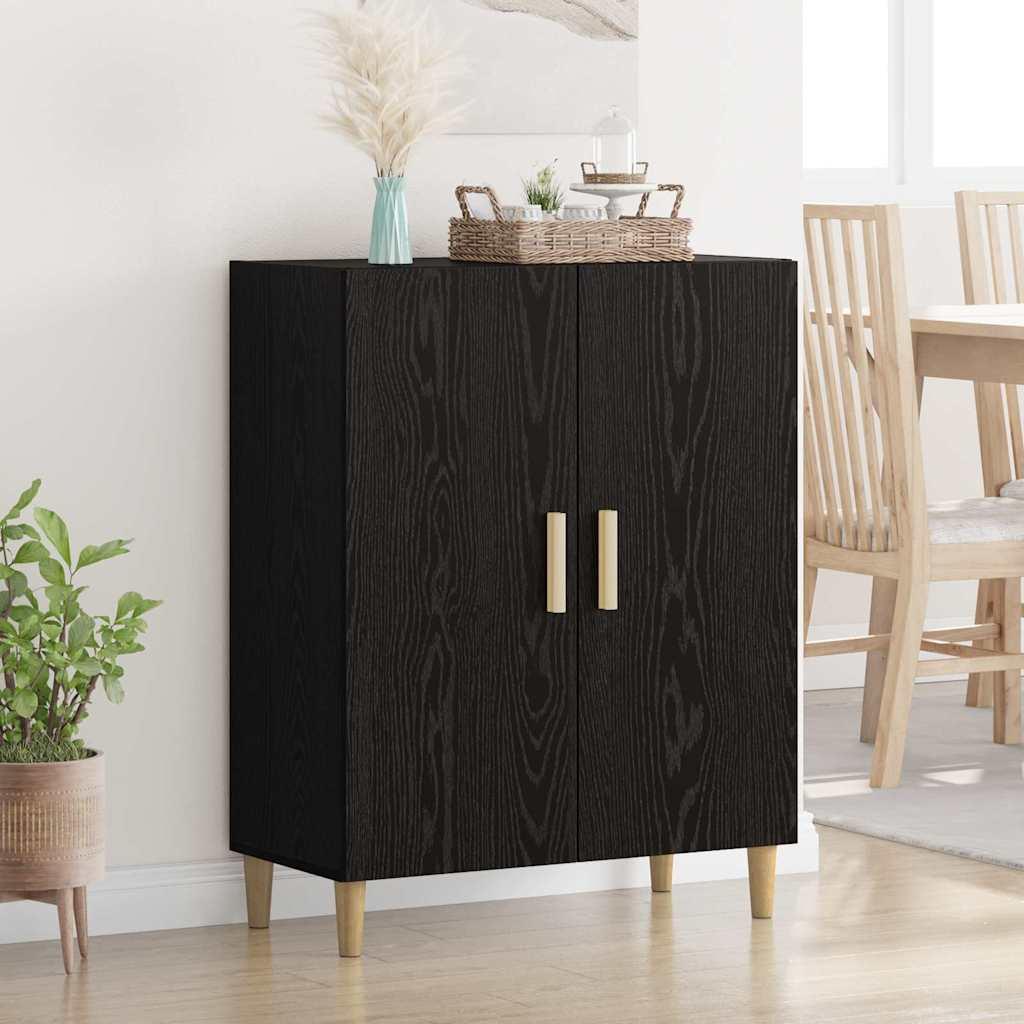 Sidebord Sort eg 70 x 34 x 90 cm Konstrueret træ billede