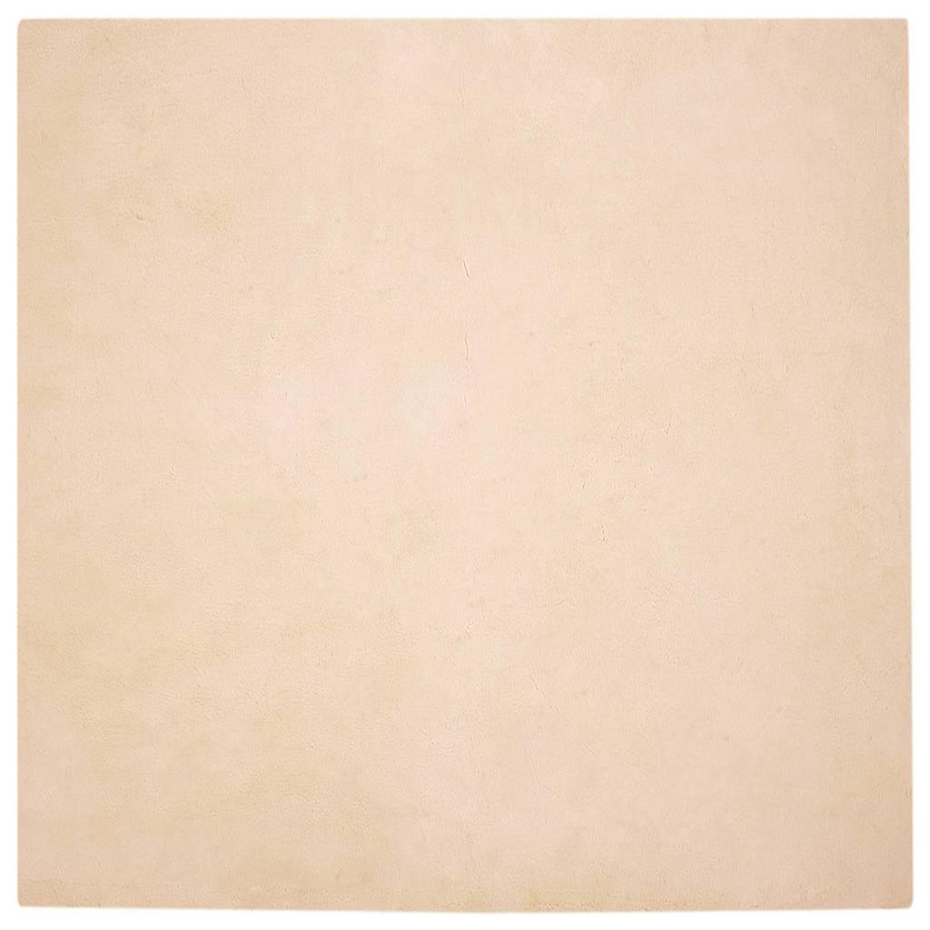 Faux Kanin Pels Tæppe Beige 160 x 160 cm Polyester billede