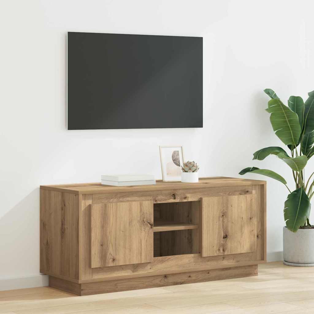 TV-skab Artisan Egetræ 102 x 35 x 45 cm Konstrueret træ billede