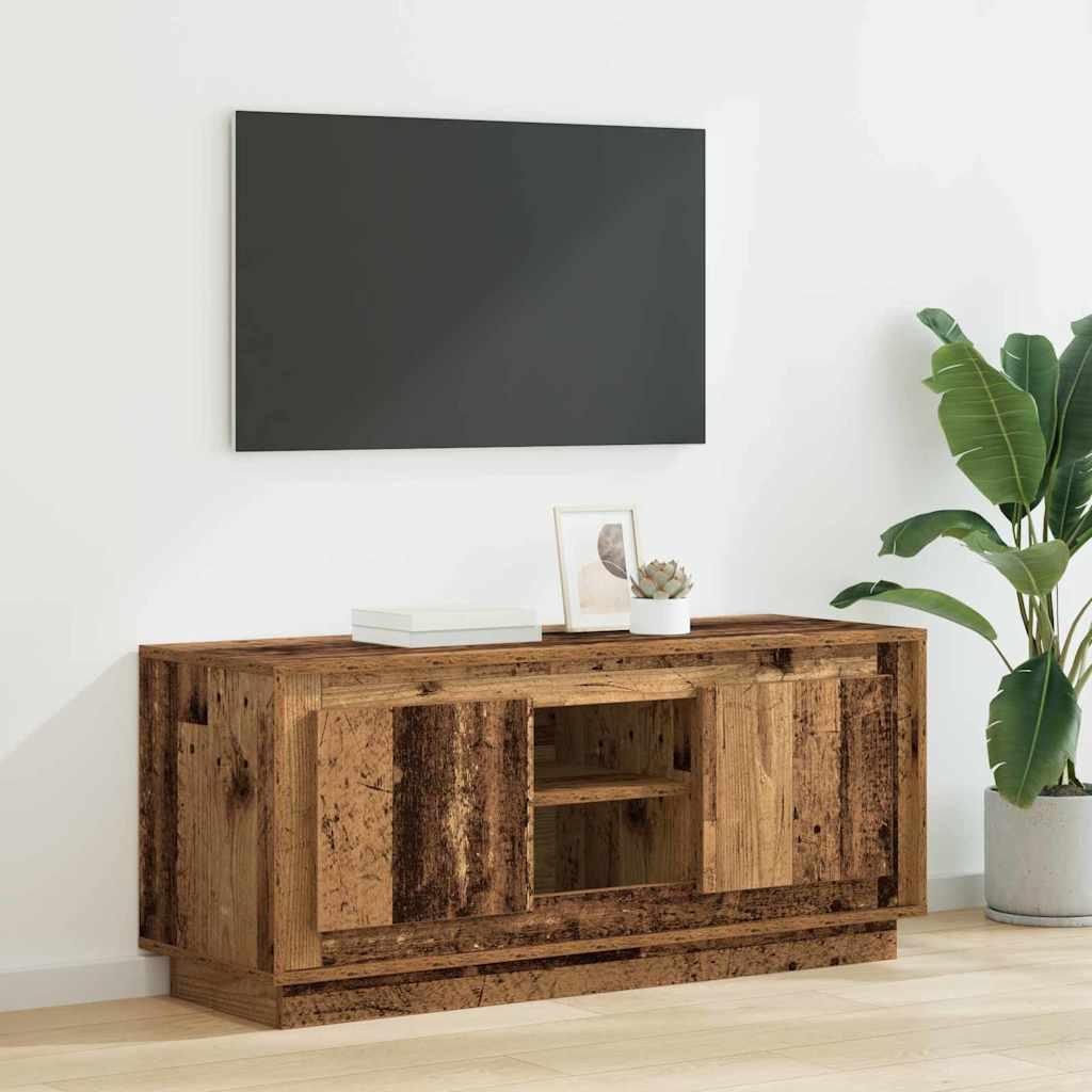 TV-skab Gammelt træ 102 x 35 x 45 cm Konstrueret træ billede