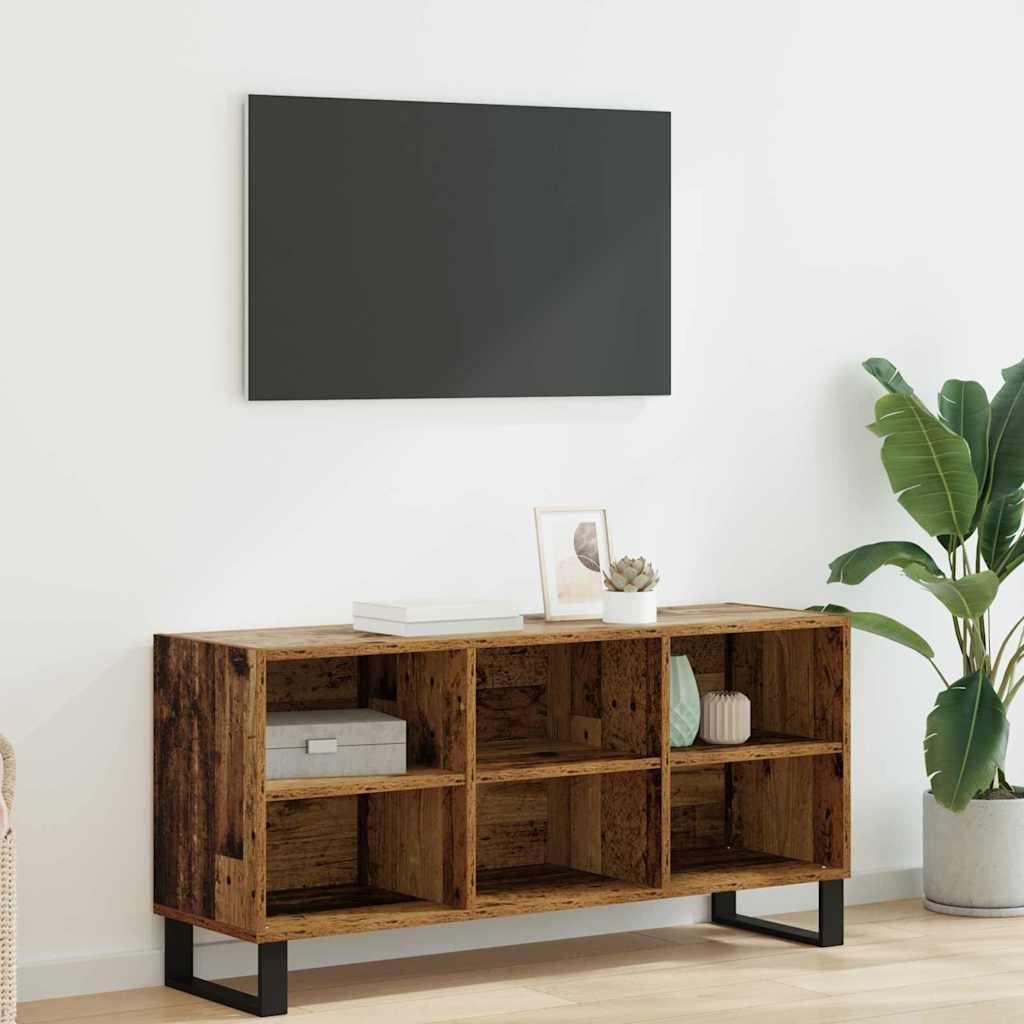 TV-skab Gammelt træ 103,5 x 30 x 50 cm Konstrueret træ billede