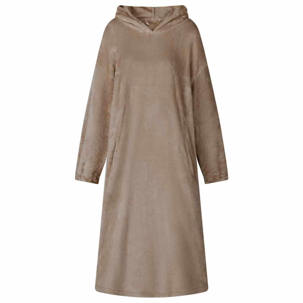 Tæppe-hoodie Camel m Flannel billede