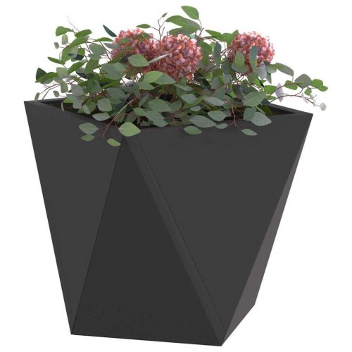 Plantekasser 2 stk. - sort stål 30 x 30 x 30 cm