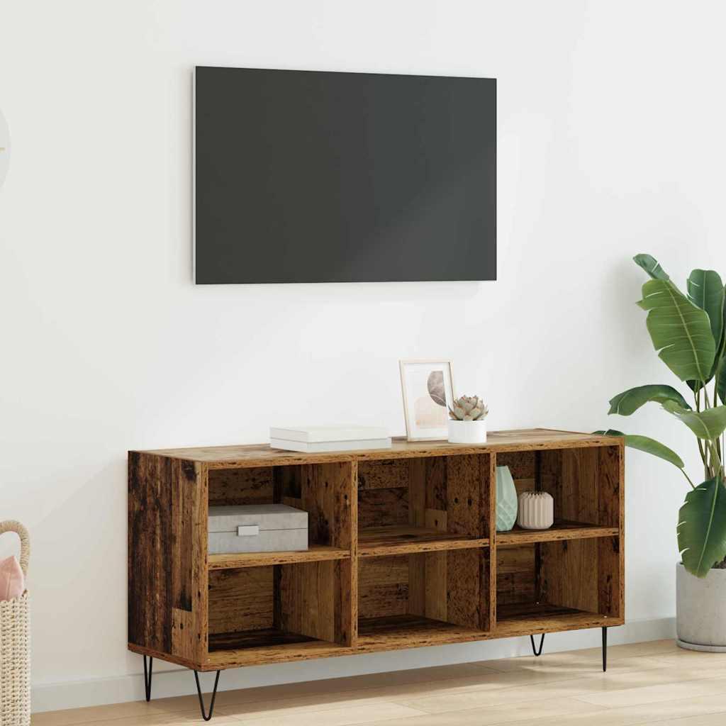 TV-skab Gammelt træ 103,5 x 30 x 50 cm Konstrueret træ billede