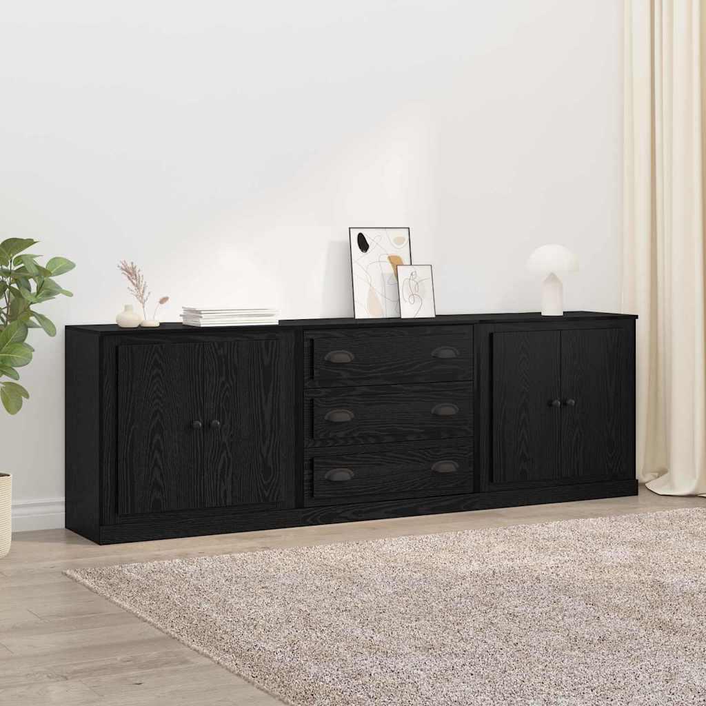 Sidebords med skuffe 3 stk Artisan Egetræ 210 x 35,5 x 67,5 cm billede