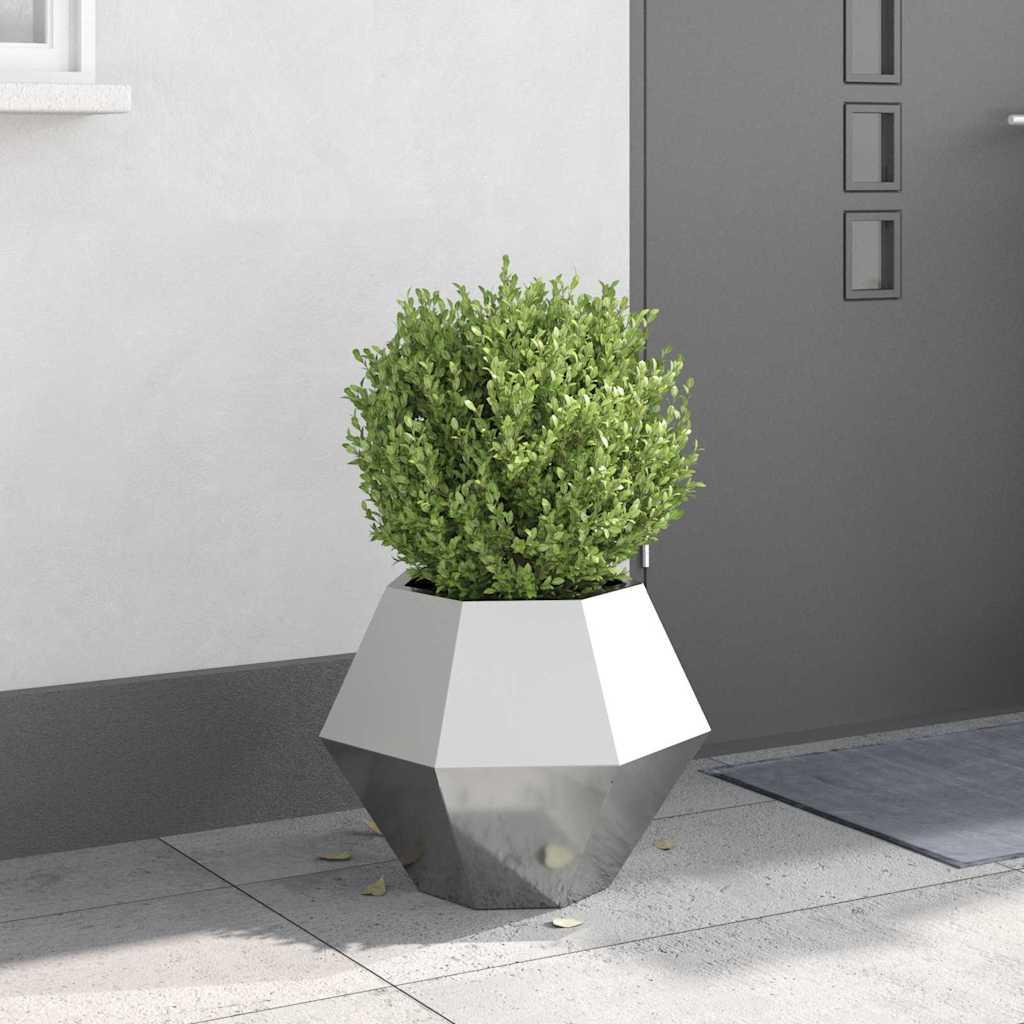 Plantekasse Sølv 50 x 50 x 40 cm Galvaniseret stål billede