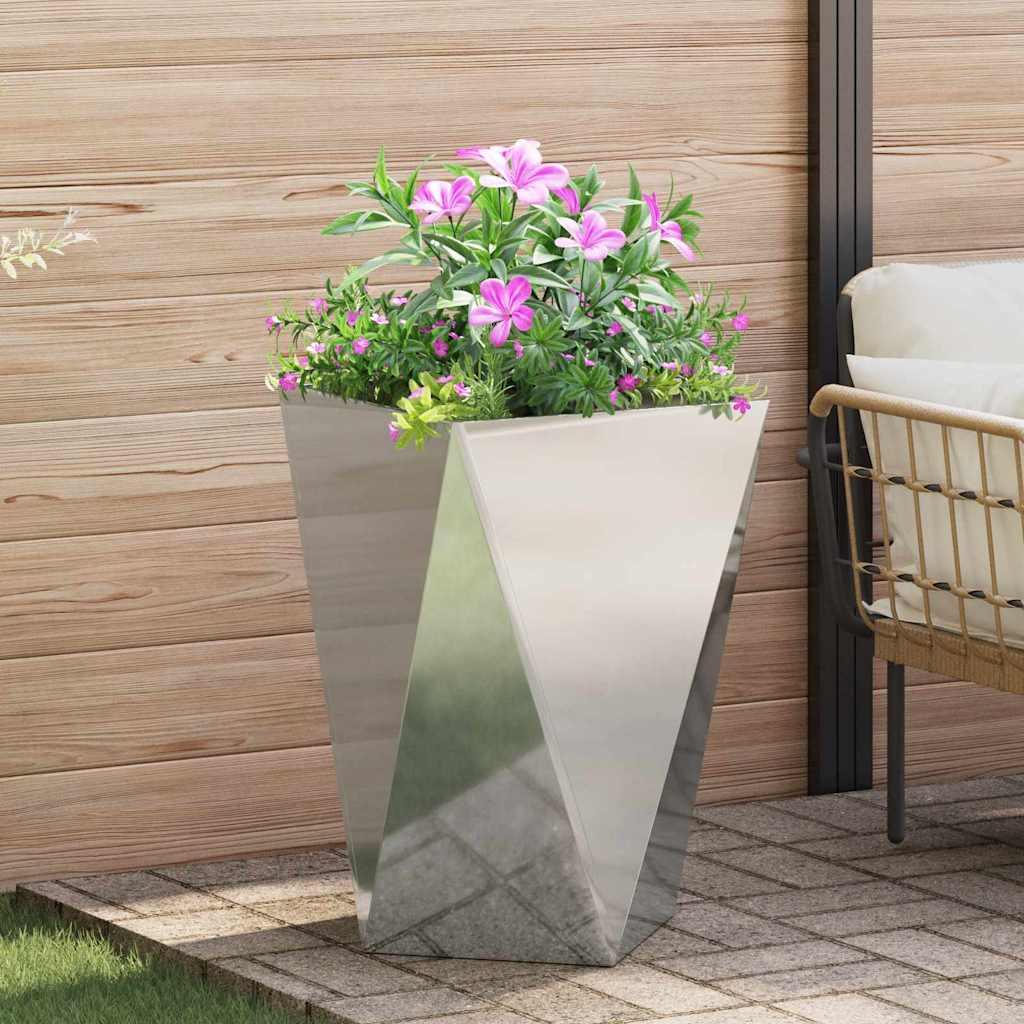 Plantekasse Sølv 50 x 50 x 75 cm Galvaniseret stål billede