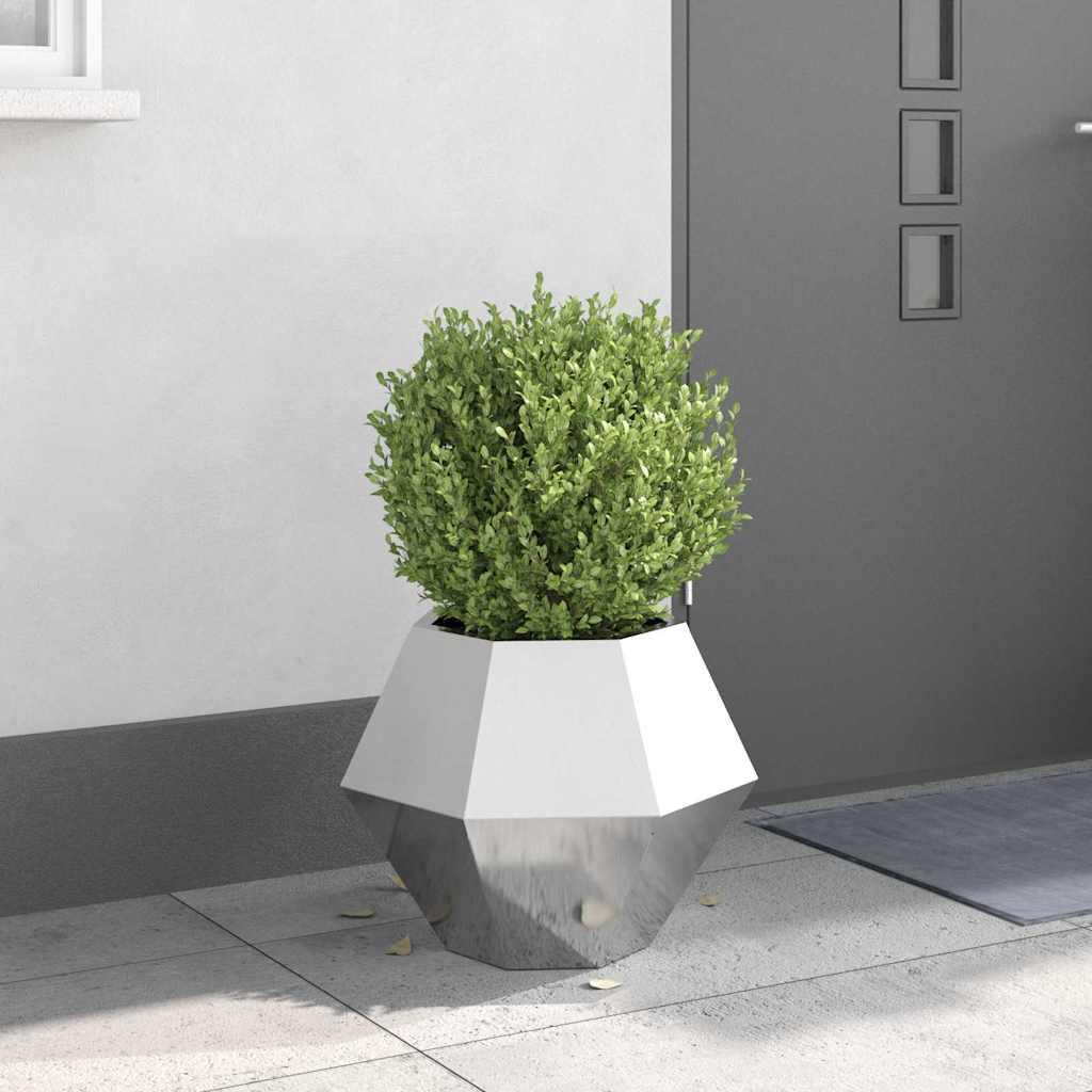 Plantekasse Sølv 50 x 50 x 40 cm Rustfrit stål billede