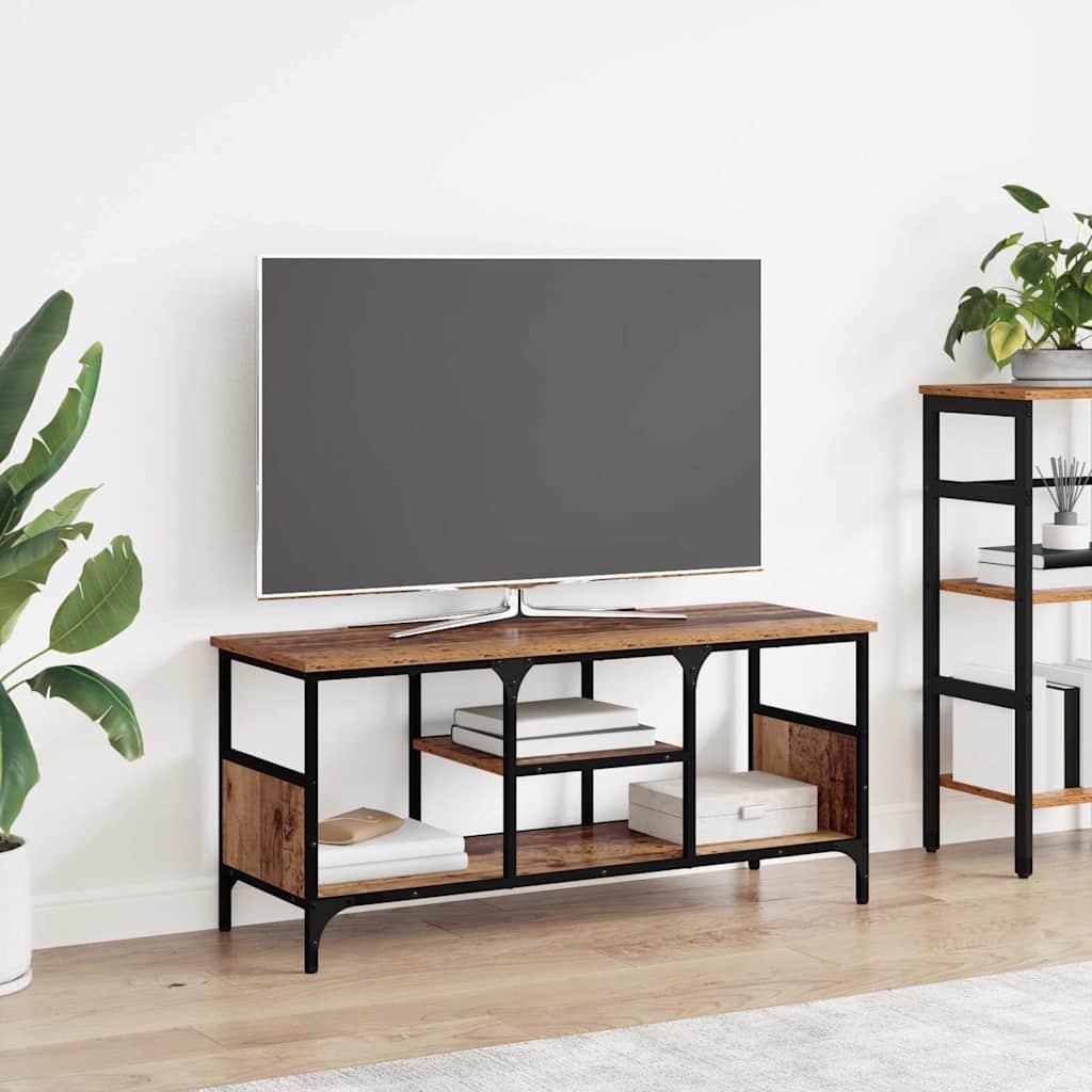 TV-skab Gammelt træ 100 x 35 x 45 cm Ingeniørt træ og jern billede