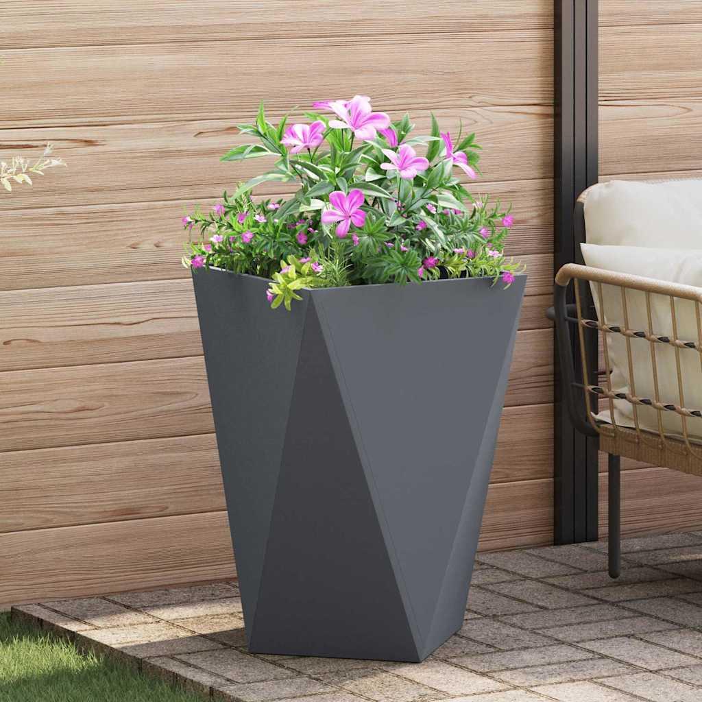 Plantekasse Antracit 50 x 50 x 75 cm Stål billede