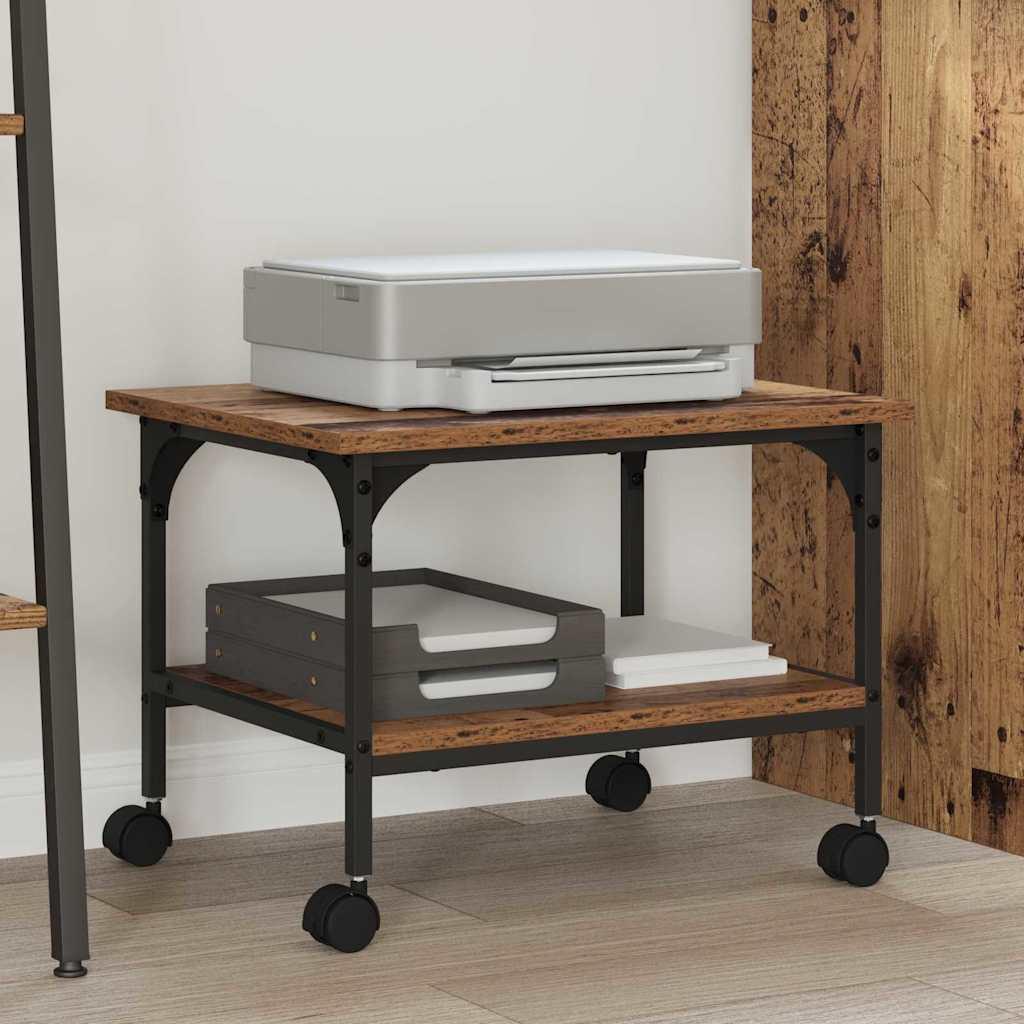 Printerstand Gammelt træ 50 x 40 x 38 cm Konstrueret træ billede