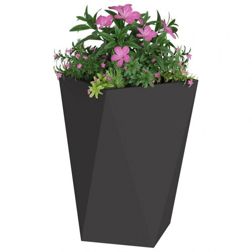 Plantekasse 2 stk. sort 50 x 50 x 75 cm stål