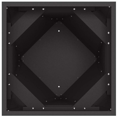 Plantekasse 2 stk. sort 50 x 50 x 75 cm stål