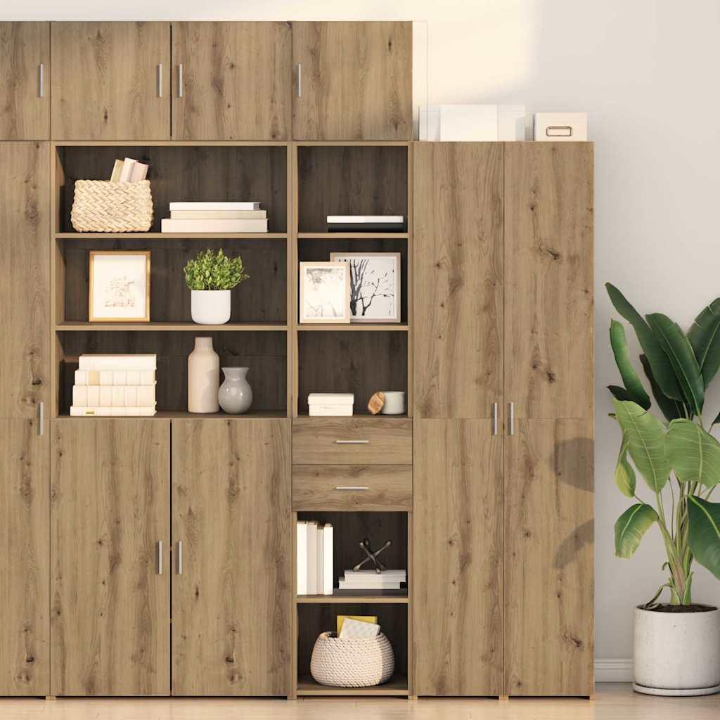 Highboard Artisan Egetræ 40 x 42,5 x 185 cm Konstrueret træ billede