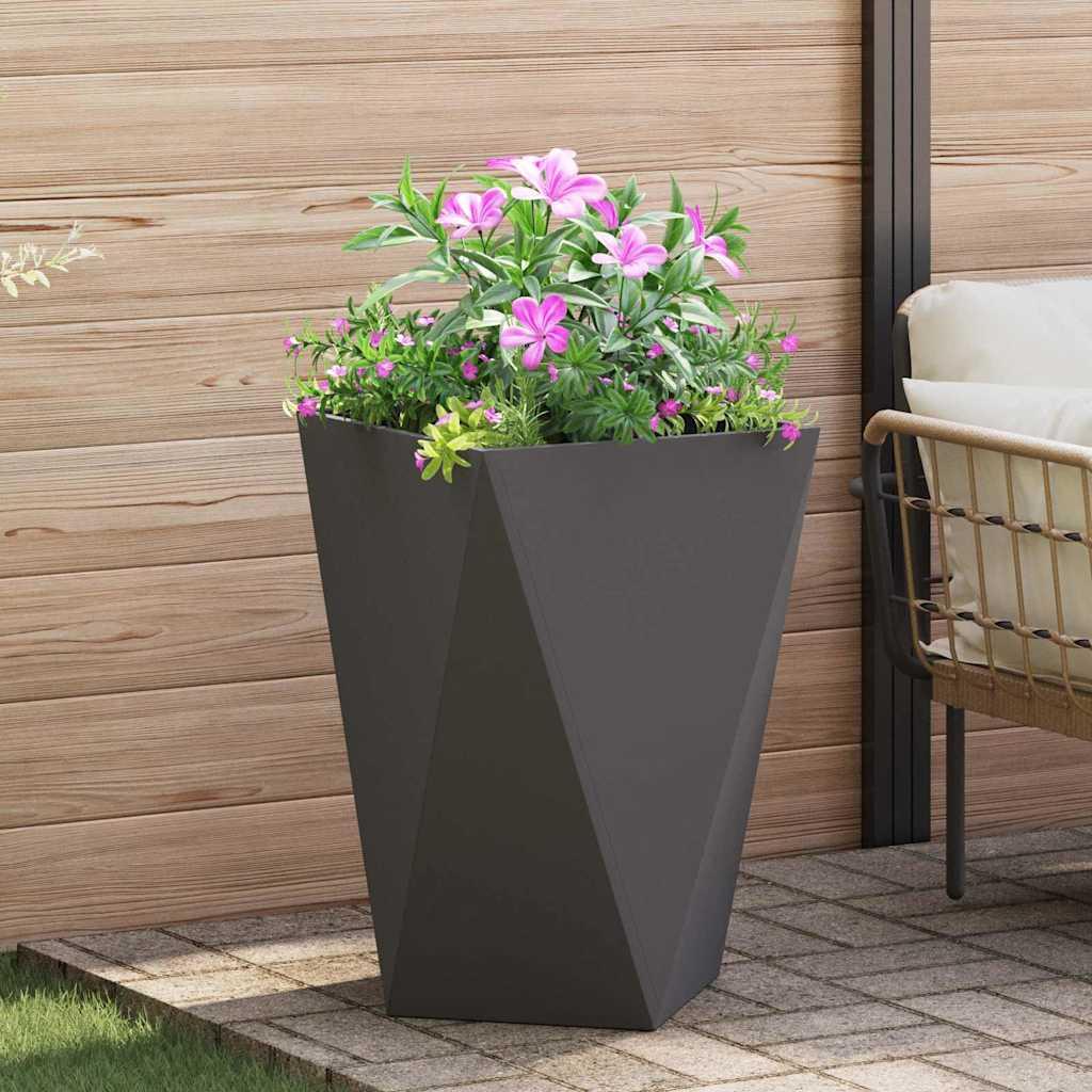 Plantekasse Sort 50 x 50 x 75 cm Stål billede