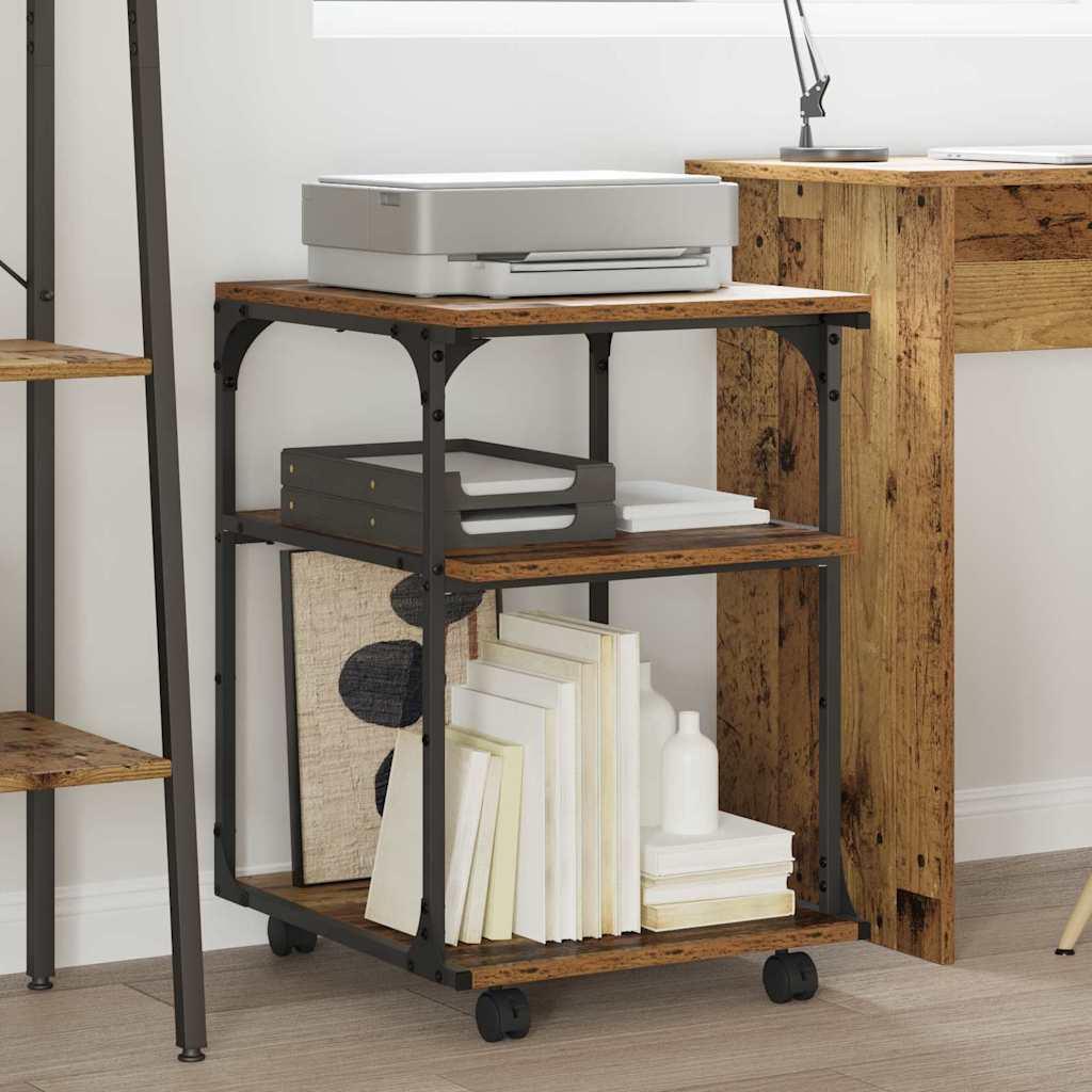 Printerstand Gammelt træ 43 x 48 x 64 cm Konstrueret træ billede
