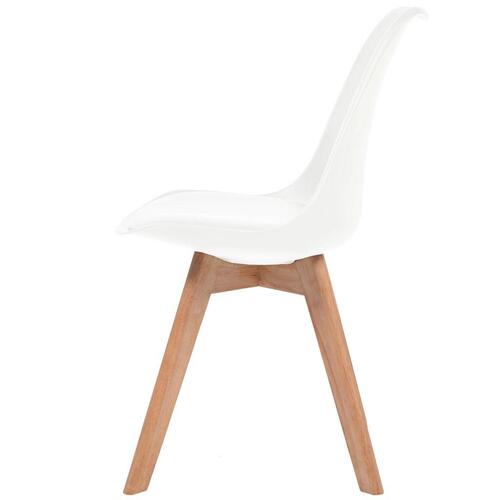 Spisebordsstole 6 stk. plastik hvid