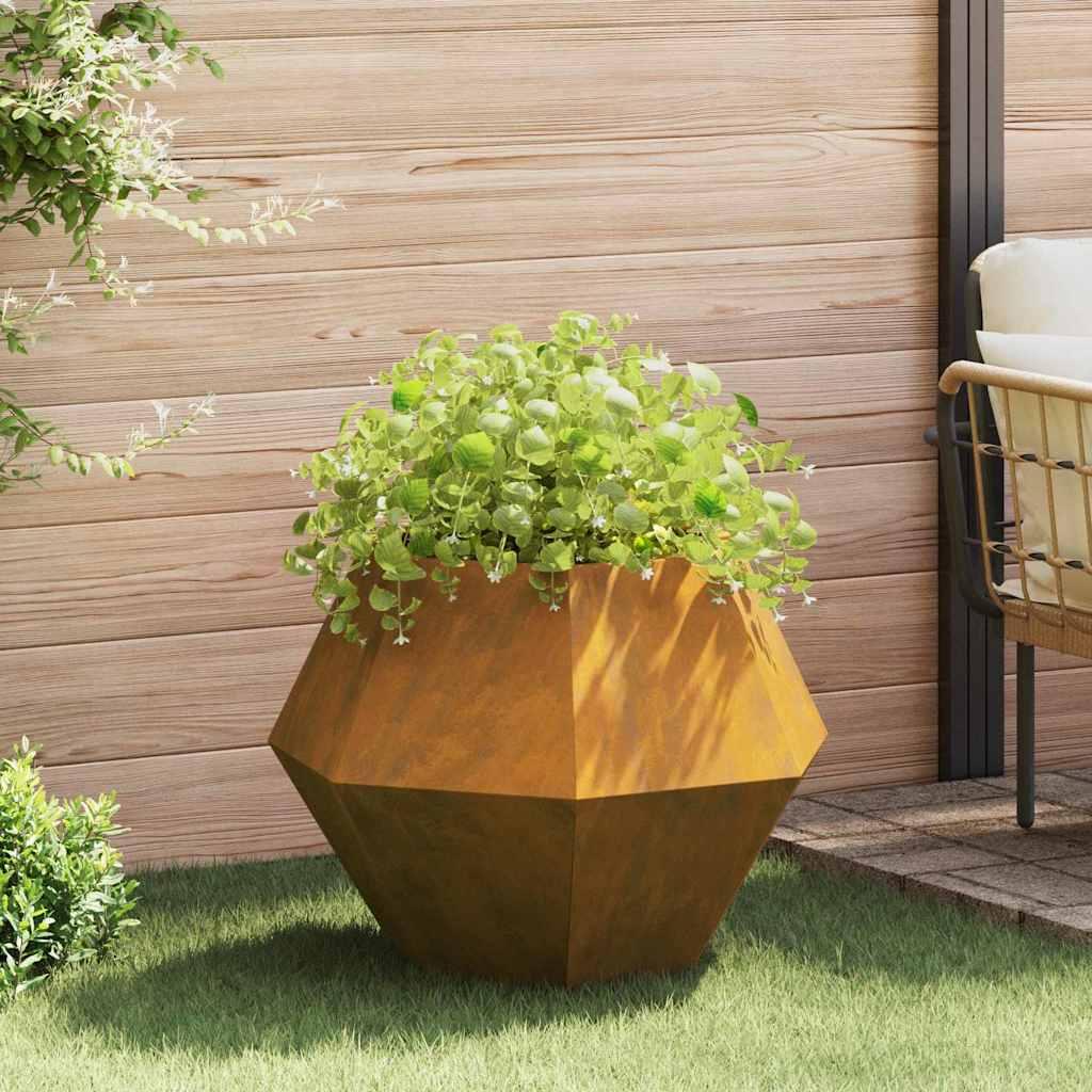 Plantekasse Rusten 75 x 75 x 60 cm Cortenstål