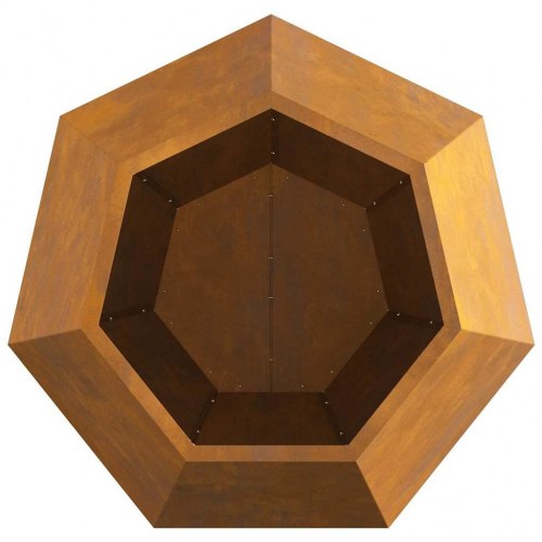 Plantekasse Rusten 75 x 75 x 60 cm Cortenstål
