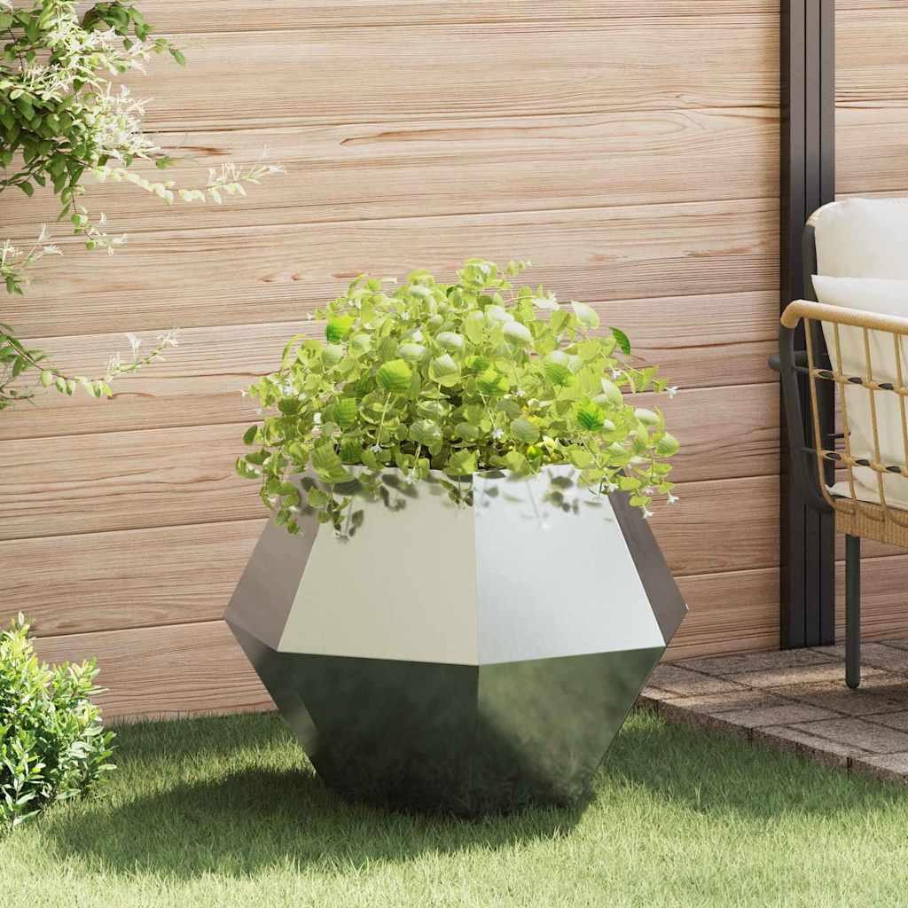 Plantekasse Sølv 75 x 75 x 60 cm Galvaniseret stål billede