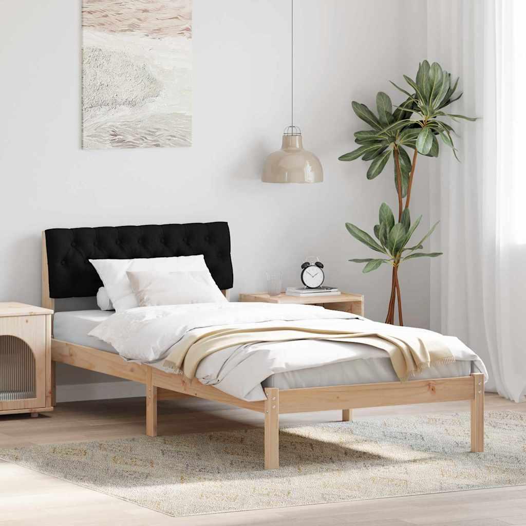 Sengestel Brun og sort 90 x 200 cm Massivt fyrretræ billede