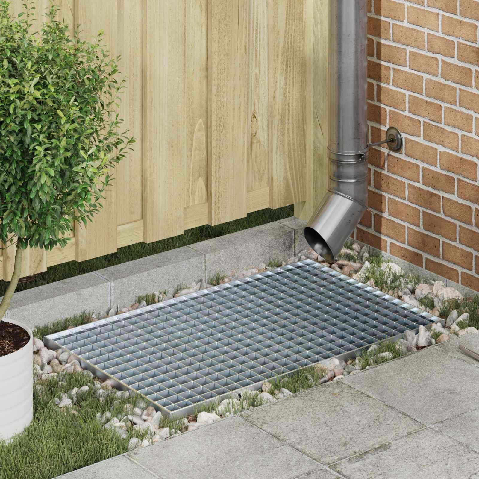 Gitter Sølv 80 x 50 x 2 cm Hot-Dip Galvaniseret Stål billede