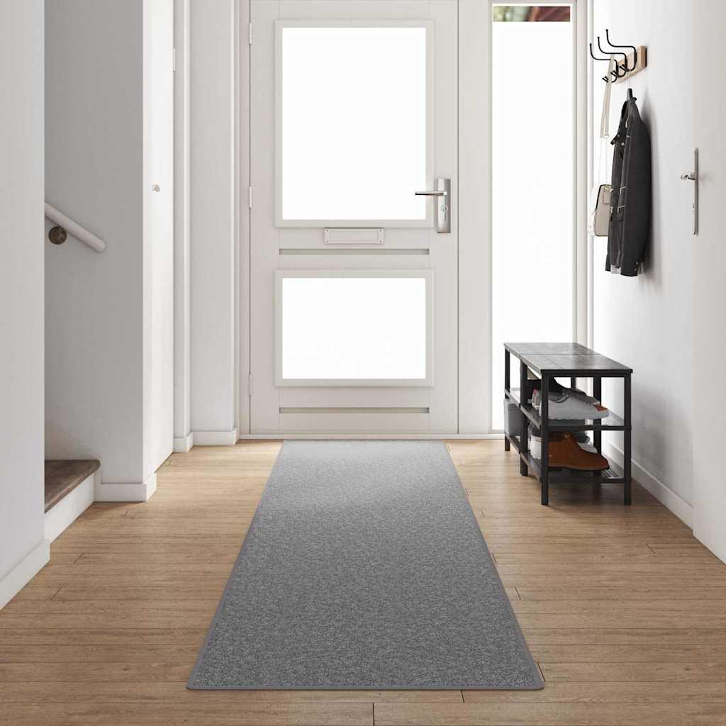Tæppe Runner Lysegrå 80 x 500 cm 100% Polypropylen billede