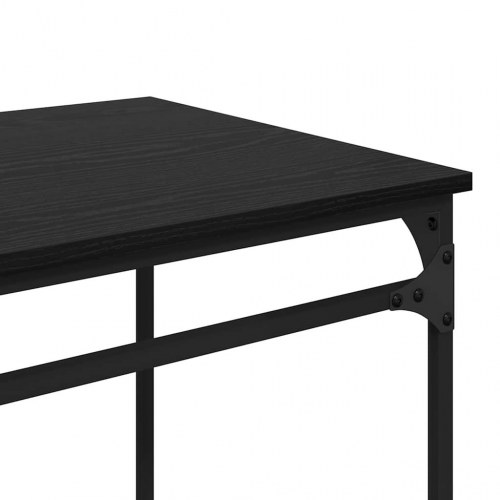 Skrivebord med hylder - sort eg, 105 x 50 x 90 cm