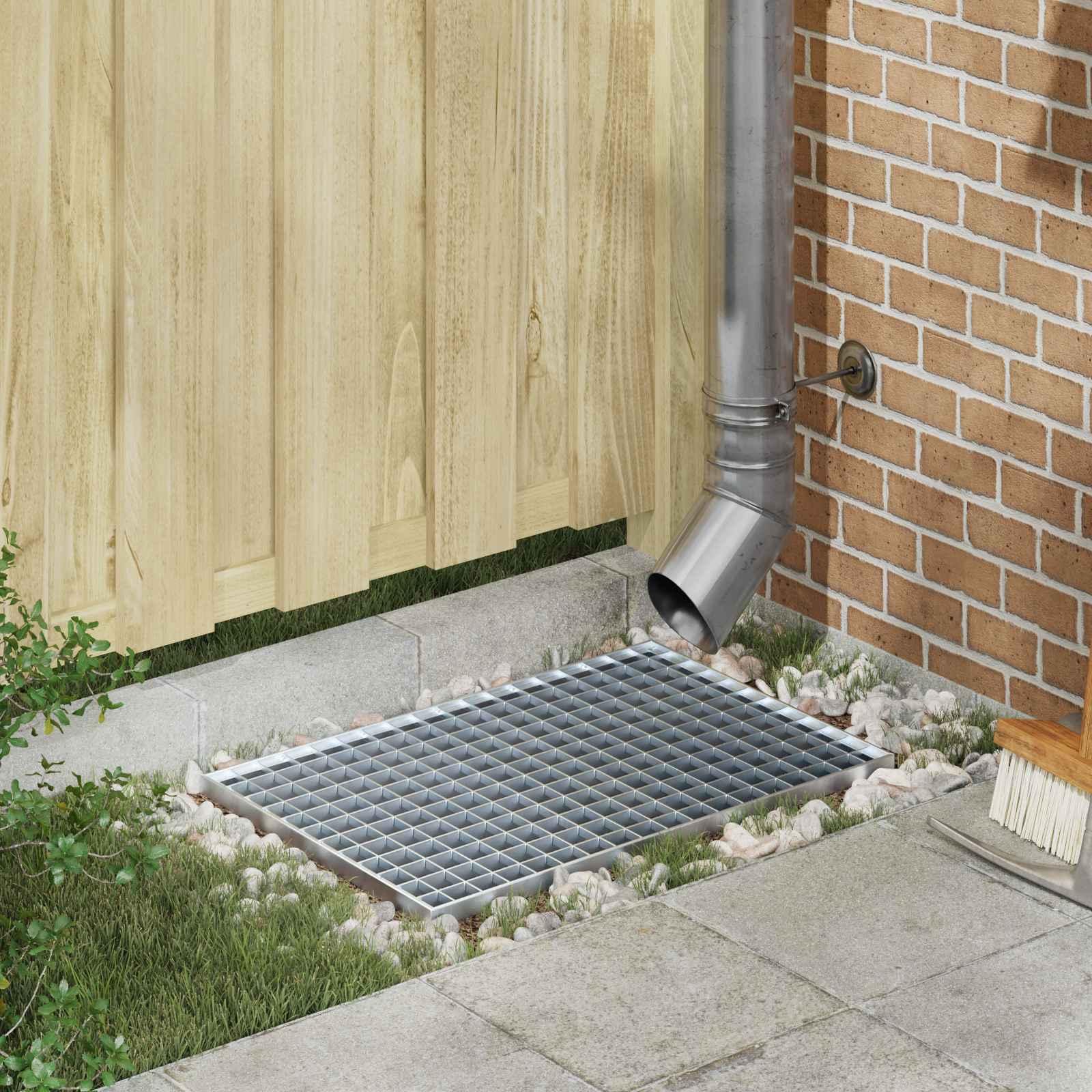 Gitter Sølv 60 x 40 x 2 cm Hot-Dip Galvaniseret Stål billede