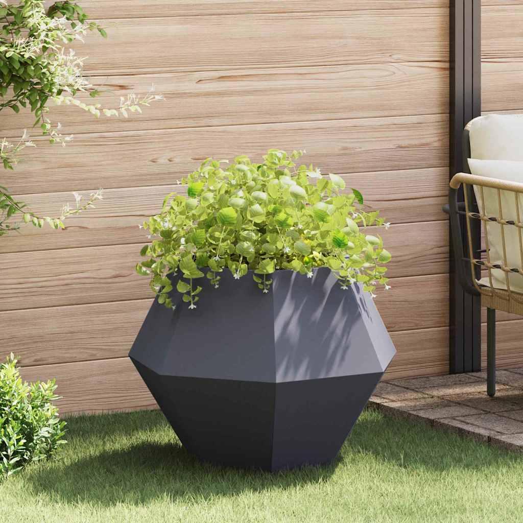Plantekasse Antracit 75 x 75 x 60 cm Stål billede