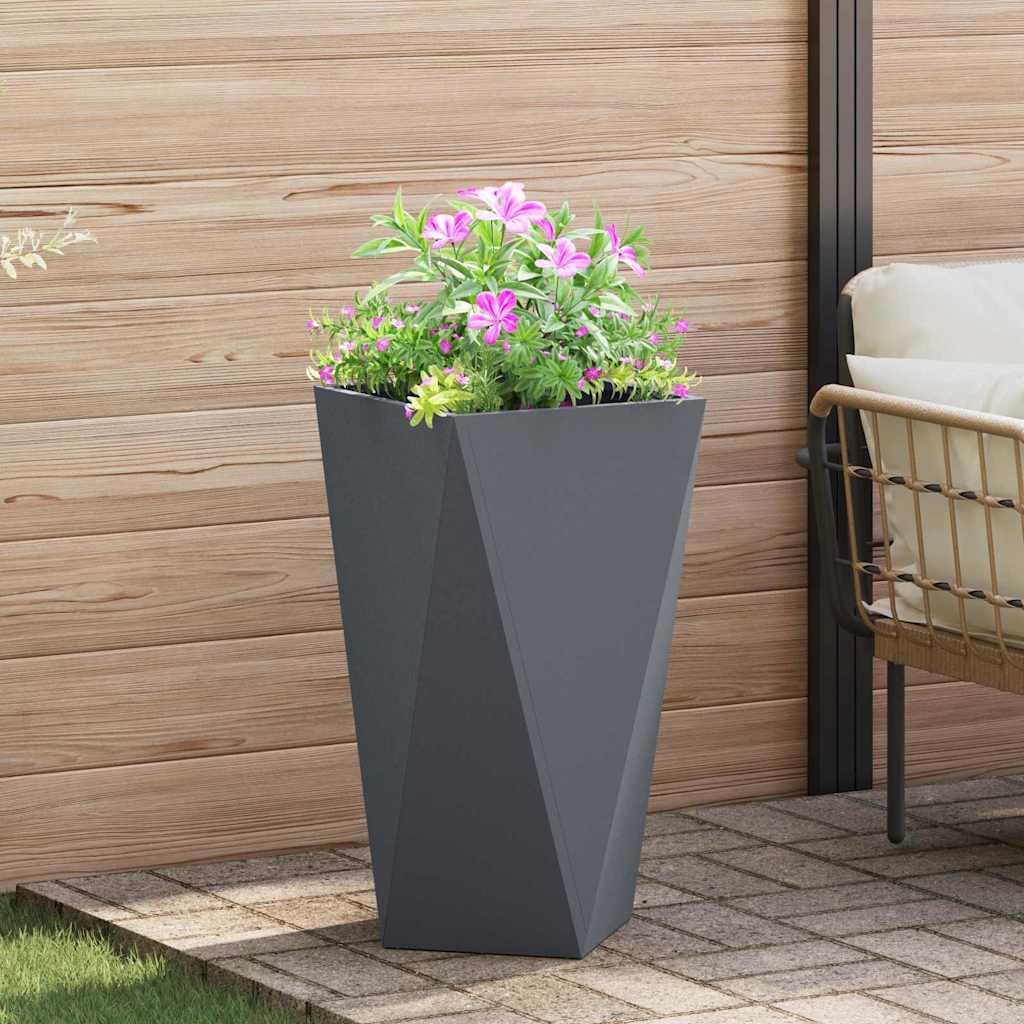Plantekasse Antracit 40 x 40 x 75 cm Stål billede