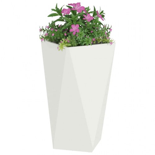 Plantekasse 2 stk. hvid 40 x 40 x 75 cm - stål