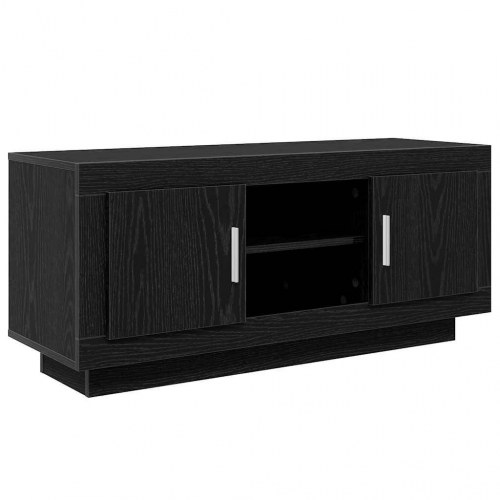 TV-bord i sort eg, 102 × 35 × 45 cm - konstrueret træ