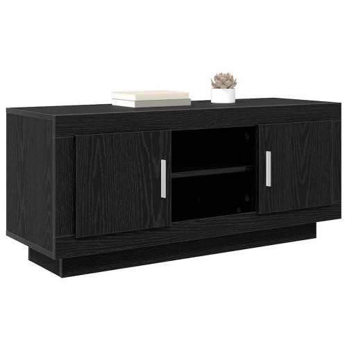 TV-bord i sort eg, 102 × 35 × 45 cm - konstrueret træ