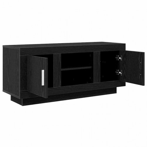 TV-bord i sort eg, 102 × 35 × 45 cm - konstrueret træ