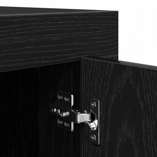 TV-bord i sort eg, 102 × 35 × 45 cm - konstrueret træ