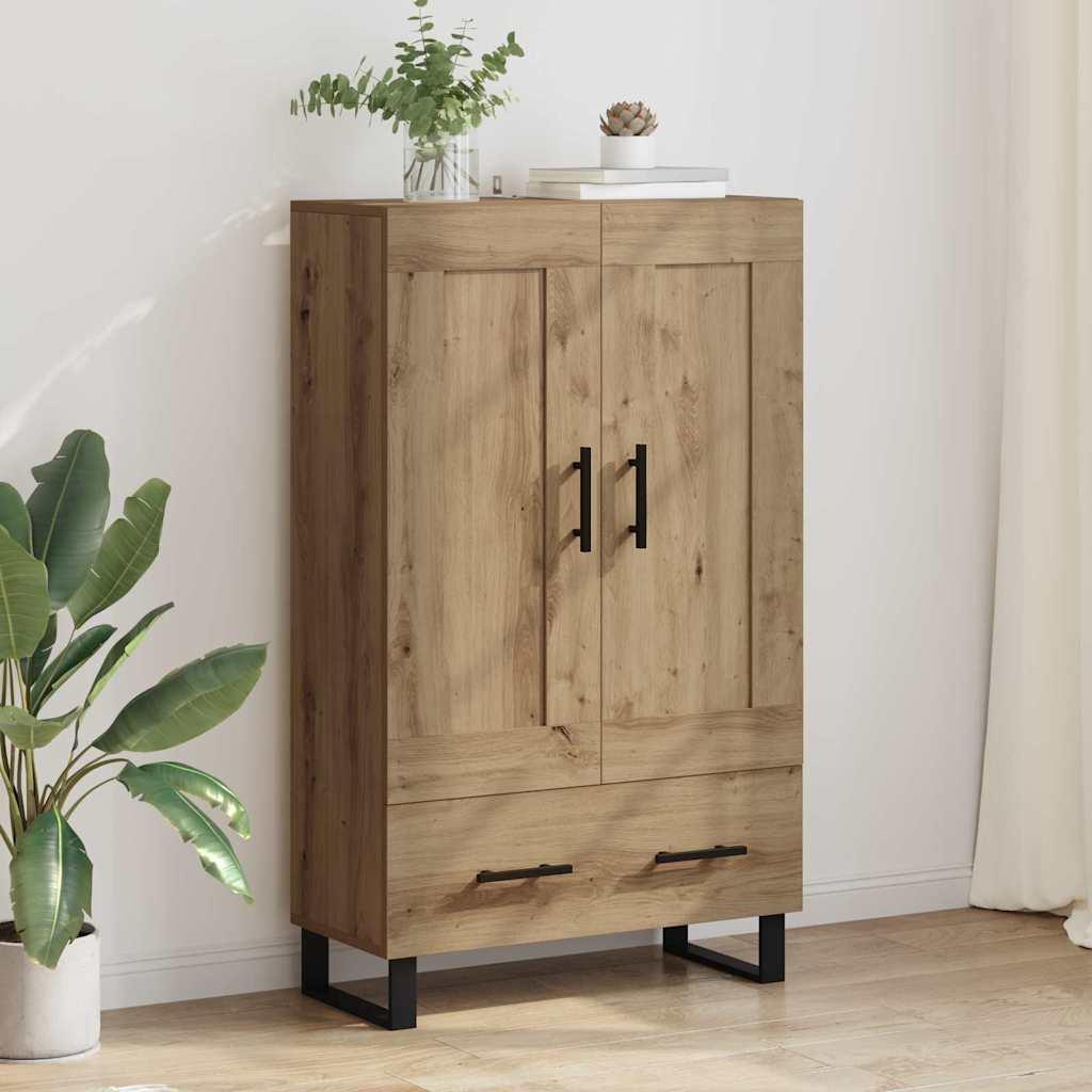 Highboard Artisan Egetræ 69,5 x 31 x 115 cm Konstrueret træ billede