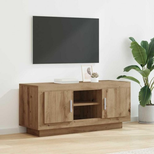 TV-bord i artisan egetræ - konstrueret træ, 102 × 35 × 45 cm