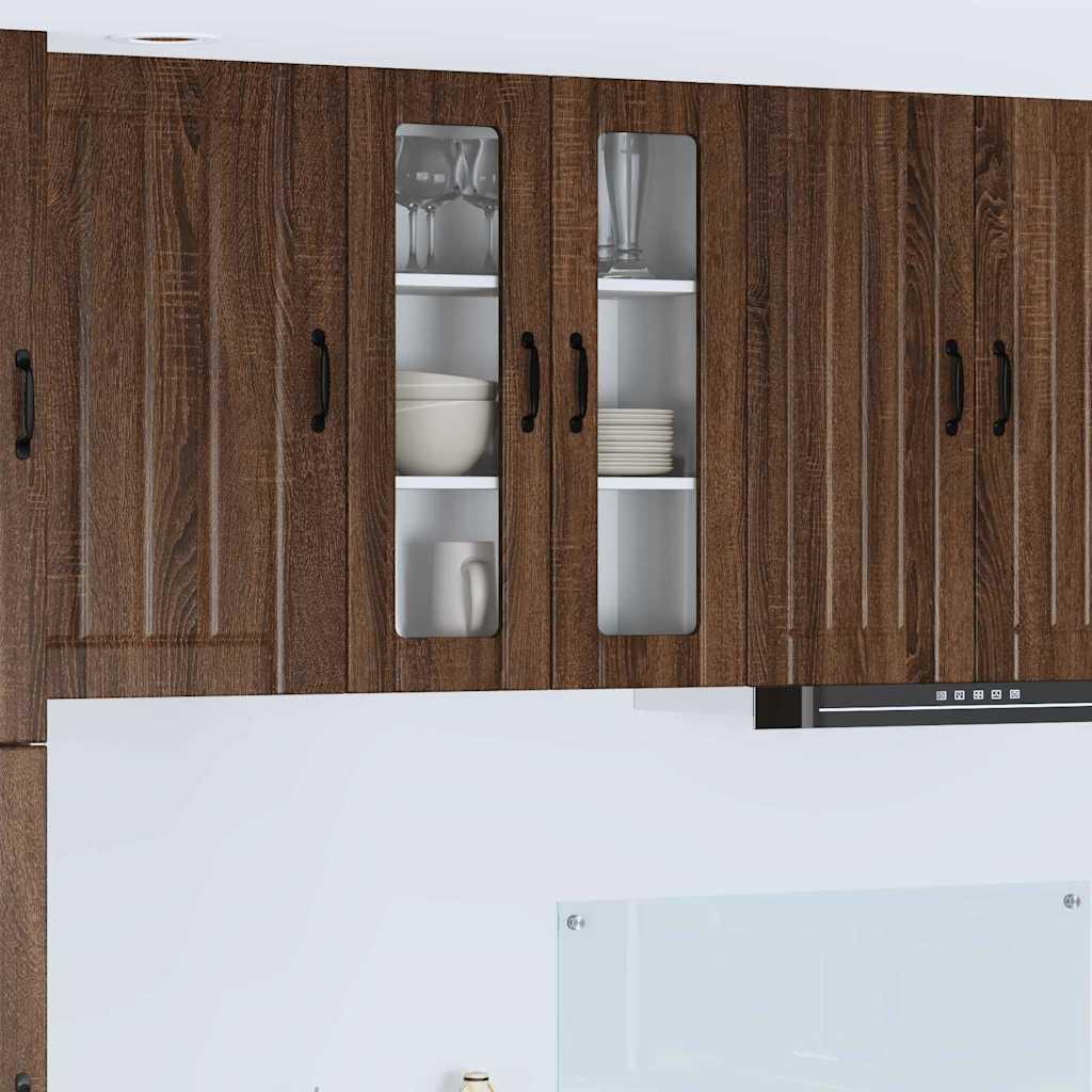 Køkkenskab med hylde Brun eg 60 x 31 x 80 cm Konstrueret træ billede