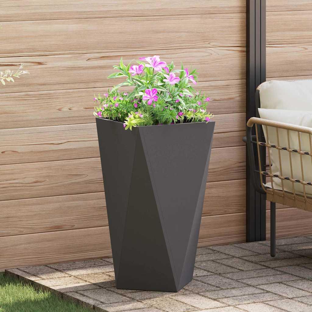 Plantekasse Sort 40 x 40 x 75 cm Stål billede