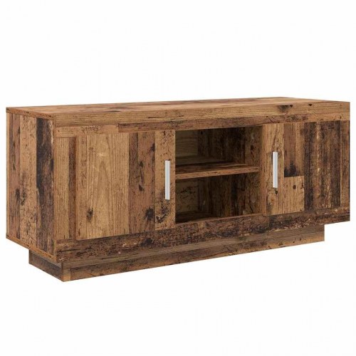 TV-bord i gammelt træ-look 102 × 35 × 45 cm - konstrueret træ