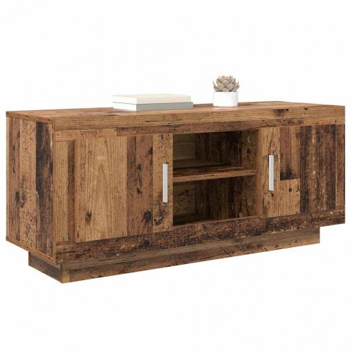 TV-bord i gammelt træ-look 102 × 35 × 45 cm - konstrueret træ
