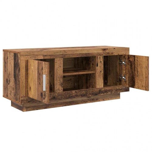 TV-bord i gammelt træ-look 102 × 35 × 45 cm - konstrueret træ