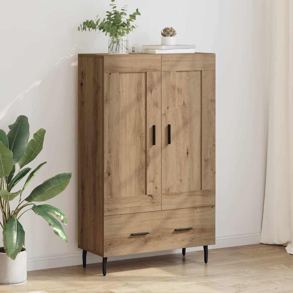 Highboard Artisan Egetræ 69,5 x 31 x 115 cm Konstrueret træ billede